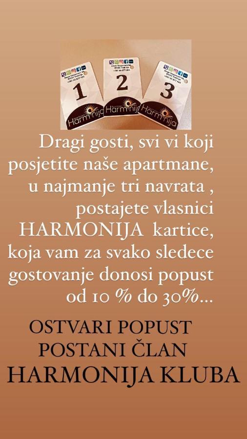 דירות טרביניה Harmonija 1 מראה חיצוני תמונה